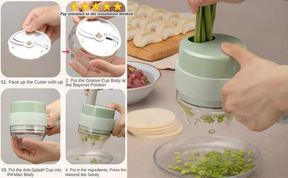 4 in 1 Wireless Handy Electric Vegetable Chopper